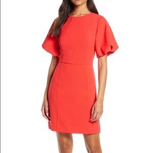 Eliza J Puff sleeve red dress size 12 NWT